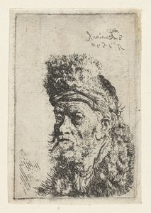 Busto de hombre con gorro de piel Busto de hombre con turbante de Salomon Koninck