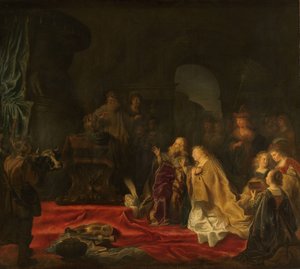 La idolatría del rey Salomón de Salomon Koninck