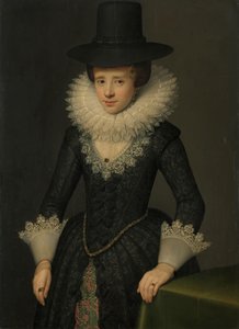 Retrato de Anna Boudaen Courten (1599-1622) de Salomon Mesdach (attributed to)