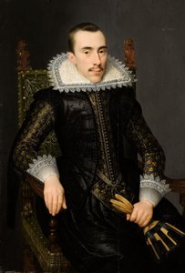 Retrato de hombre, posiblemente Walterus Fourmenois (1596-1653) de Salomon Mesdach (attributed to)