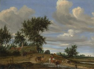 Un camino rural, 1648 de Salomon Ruysdael