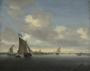 Marina, 1650 de Salomon Ruysdael