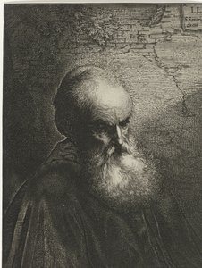 Retrato de un anciano con barba de Salomon Savery