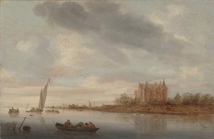 Castillo en un río, 1644 de Salomon van Ruisdael or Ruysdael
