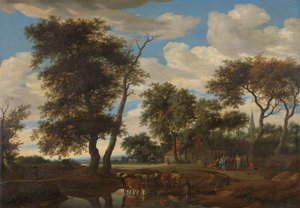 Vista de un pueblo de Salomon van Ruysdael