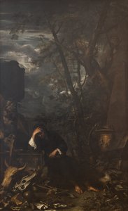 Demócrito en meditación de Salvator Rosa