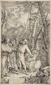 Diógenes Descartando su Cuenco de Salvator Rosa