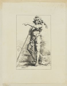 Figura con bastón señalando de Salvator Rosa