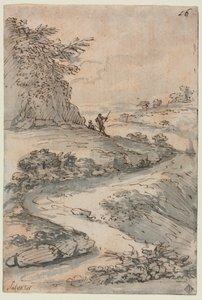 Figures on a Winding Road de Salvator Rosa