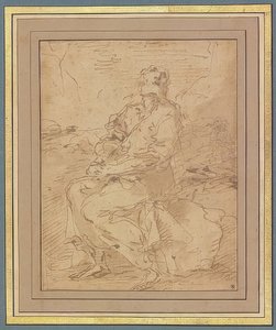 San Francisco, boceto. 1649-60 de Salvator Rosa