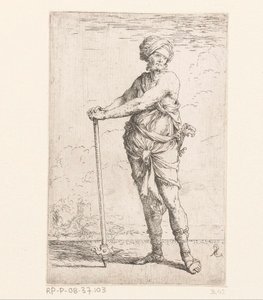 Soldado con martillo de batalla Figuras pequeñas (título de la serie) Figurilla (título de la serie) de Salvator Rosa