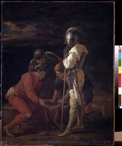 Soldados jugando a los dados. Pintura de Salvator (Salvatore) Rosa (1615-1673), alrededor de 1656, arte italiano (Nápoles), arte barroco. Estado A. Museo Pushkin de Bellas Artes, Moscú. de Salvator Rosa