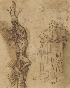 Estudio para la Crucifixión de Polícrates, c.1662