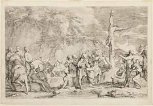La crucifixión de Polícrates de Salvator Rosa