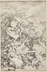 La caída de los gigantes de Salvator Rosa