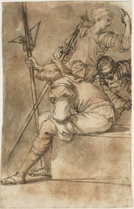 Tres soldados descansando de Salvator Rosa