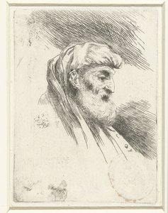 Cabeza de un anciano con barba
Pequeño estudio de cabezas con tocados orientales (título de la serie) de Salvatore Castiglione (signed by artist)