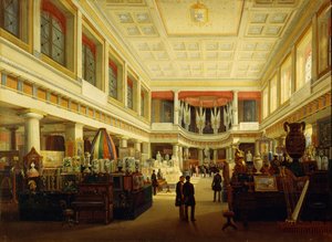 Primera exposición industrial en Nápoles en la Sala Tarsia en 1854, Salvatore Fergola de Salvatore Fergola