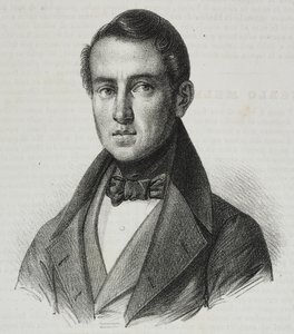 Retrato de Carlo Mele (1792-1841), litografía de Salvatore Puglia del Poliorama Pittoresco, n 15, 20 de noviembre. de Salvatore Puglia