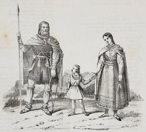 Varangians, pueblo de la Península Escandinava, litografía de Salvatore Puglia del Poliorama Pittoresco, n 42, 27 de mayo de Salvatore Puglia