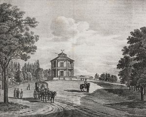 Prater de Viena, Austria, litografía de Salvatore Puglia del Poliorama Pittoresco, n 34, 29 de marzo