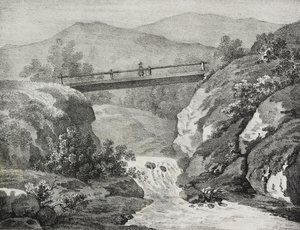 Vista de Allegheny, EE.UU., litografía de Salvatore Puglia del Poliorama Pittoresco, n 44, 11 de junio de Salvatore Puglia
