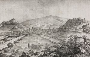 Vista de Atenas, Grecia, litografía de Salvatore Puglia de Poliorama Pittoresco, n 1, 13 de agosto de Salvatore Puglia