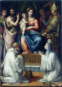 La Virgen con los santos Cristina de Bolsena, Juan el Bautista, Felipe, Nicolás..., 1540