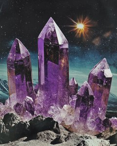 Paisaje cósmico de amatista