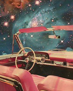 Retro Car Galaxy Drive