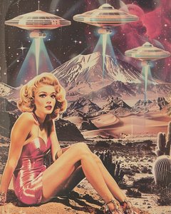 Invasión retro de ovnis en el desierto