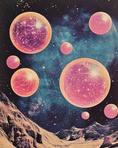 Paisaje cósmico surrealista