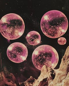 Planetas rosas surrealistas