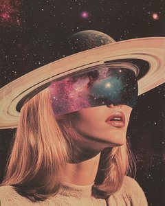 Mujer espacial surrealista