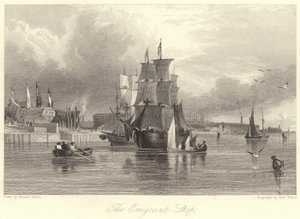 El Emigrante, Barco (grabado) de Samuel (after) Austin