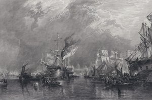 El Puerto de Londres (grabado) de Samuel (after) Bough