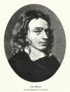 John Milton, poeta inglés (litografía)