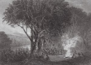 Australia: Carrobboree on the Banks of the Murray (grabado) de Samuel (after) Prout