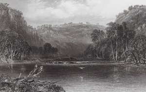 Australia: En el río Cow Pasture (grabado) de Samuel (after) Prout