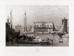 Palacio Ducal y Plaza de San Marcos, Venecia de Samuel (after) Prout