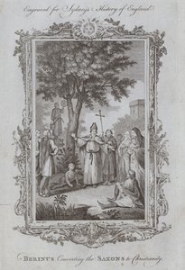 Berinus convirtiendo a los sajones al cristianismo