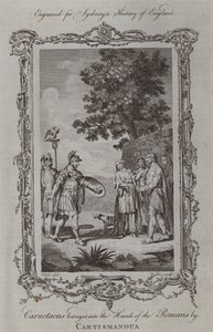 Caractacus traicionado en manos de los romanos por Cartismandua de Samuel (after) Wale