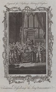 Cromwell disolviendo el Parlamento Largo de Samuel (after) Wale