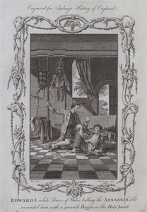 Eduardo I, mientras era Príncipe de Gales, Matando al Asesino que lo Hirió con una Daga Envenenada en Tierra Santa de Samuel (after) Wale