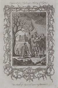 La batalla de Agincourt nombrada por Enrique V (grabado) de Samuel (after) Wale