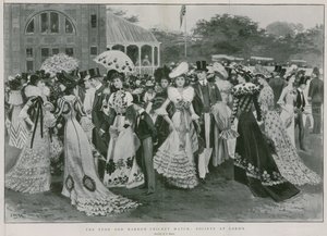 El partido de cricket de Eton y Harrow: Sociedad en Lord
