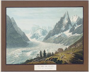 El Mar de Hielo, vista de Montanvert de Samuel Birmann