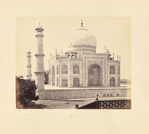 Agra; El Taj, desde la esquina del cuadrilátero de Samuel Bourne