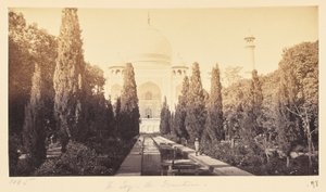 Agra; el Taj, desde la fuente de Samuel Bourne
