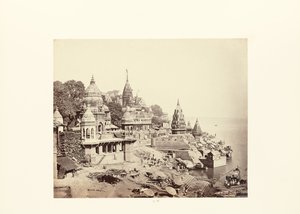 Benarés; El Ghat en llamas de Samuel Bourne